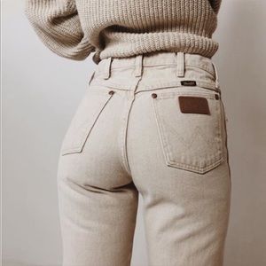 Vintage Rare 60s 70s Butt hugging wranglers tan cowgirl jeans
